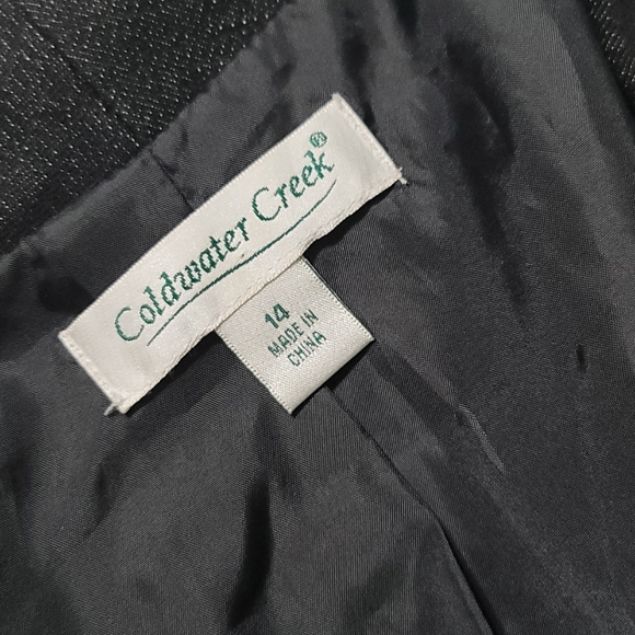 Coldwater Creek Denim Beaded Deco Open-Face Jacket Women's 14 EUC‎ - Picture 7 of 11